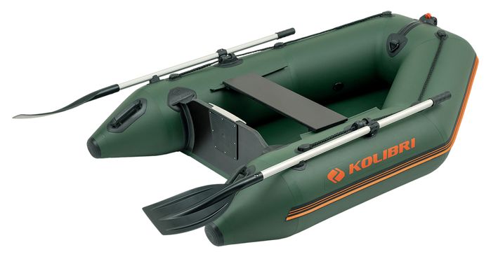 Надувная лодка Колибри КМ-200 (Kolibri KM-200) моторная без настила, зелёная