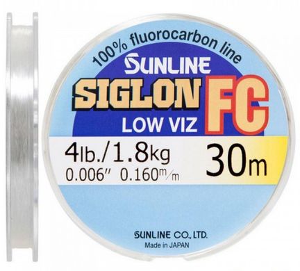 Флюорокарбон Sunline SIG-FC 30 м 0.160 мм 1.8 кг поводковый (1658.01.95)