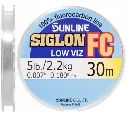 Флюорокарбон Sunline SIG-FC 30 м 0.180 мм 2.2 кг поводковый (1658.01.86)