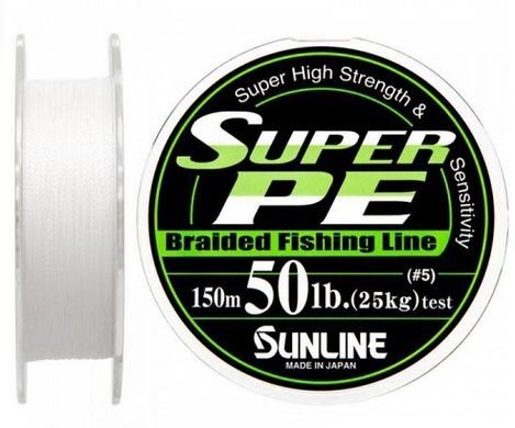 Шнур Sunline Super PE 150 м 0.37 мм 50 LB/25 кг (1658.01.66 63031446)