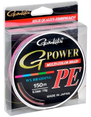 Шнур Gamakatsu G-Power Multi Color PE 150 m 0.30 mm 16 kg (5111 030)