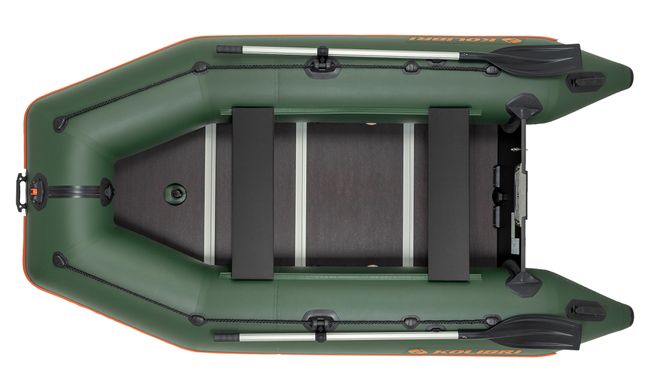 Надувная лодка Колибри КМ-300Д Профи (Kolibri KM-300D) моторная килевая алюминиевый пайол, зелёная