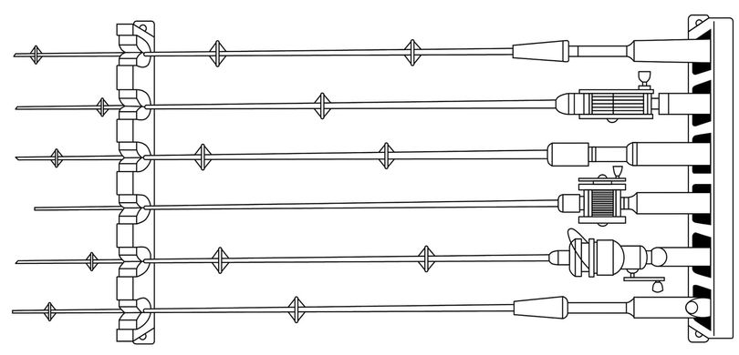 Кронштейн для хранения спиннингов (навесной) Kolibri (13.020.62)