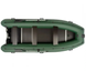 Надувная лодка Колибри КМ-450ДСЛ (Kolibri KM-450DSL) моторная килевая фанерный пайол, зелёная