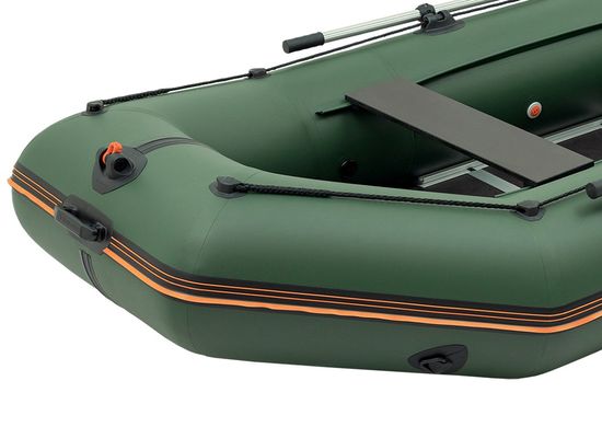 Надувная лодка Колибри КМ-330Д Профи (Kolibri KM-330D) моторная килевая алюминиевый пайол, зелёная