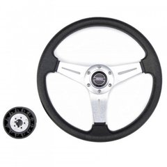 Рулевое колесо Pretech 35 см, серебро (HD-5125D silver)