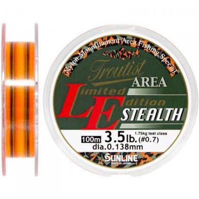 Леска Sunline Troutist Area LE Stealth 100 m #0.7/0.138 mm 1.75 кг