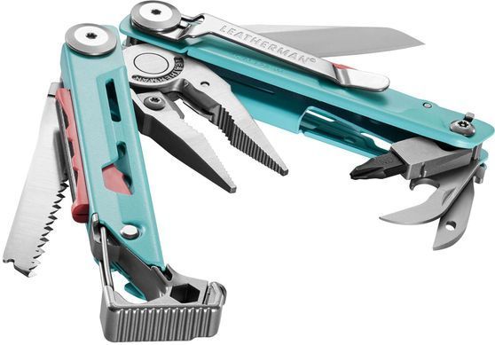 Мультитул Leatherman Signal Aqua Silver, нейлоновый чехол (833187)