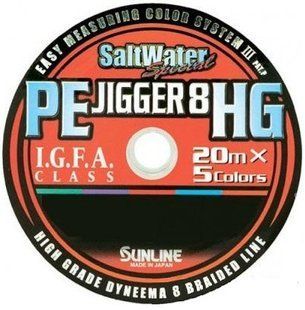 Шнур Sunline PE JIGGER 8 HG 100 m 0.405 mm 90 LB