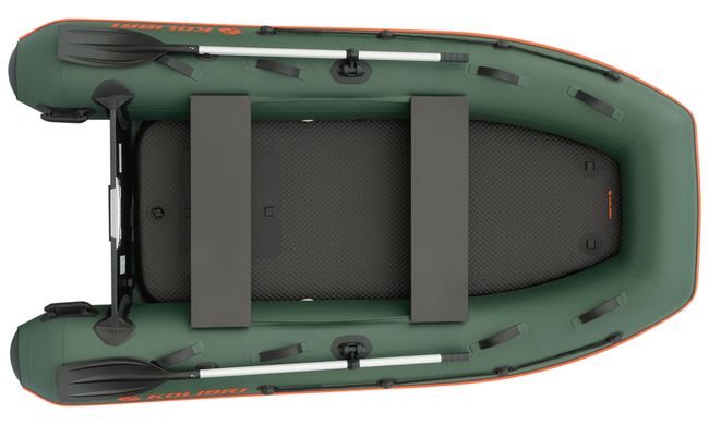 Надувная лодка Колибри КМ-300ХЛ (Kolibri KM-300XL) моторная Air-Deck, зелёная