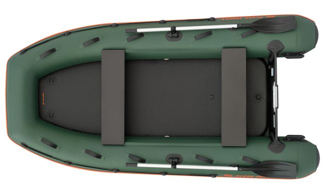 Надувная лодка Колибри КМ-330ХЛ (Kolibri KM-330XL) моторная Air-Deck, зелёная