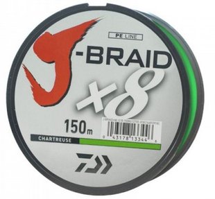 Шнур Daiwa J-Braid X8 0.10 mm 150 m chartreuse (12750-010)