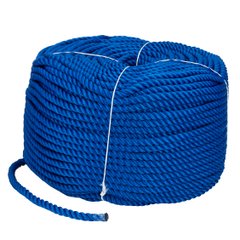 Веревка Polyester 3 strand rope 14 мм 200 м синяя