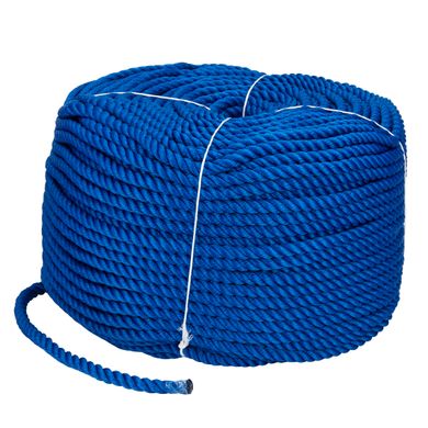 Веревка Polyester 3 strand rope 14 мм 200 м синяя