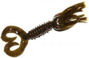 Силикон Big Bite Baits Double Tail Skirted Grub 5" Green Pumpkin 8 шт (1838.01.10)