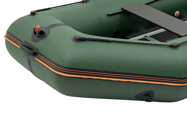 Надувная лодка Колибри КМ-360Д Профи (Kolibri KM-360D) моторная килевая фанерный пайол, зелёная
