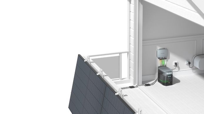 Комплект EcoFlow PowerStream - микроинвертор 800W + аккумуляторная батарея EcoFLow Power Kit 2 kWh