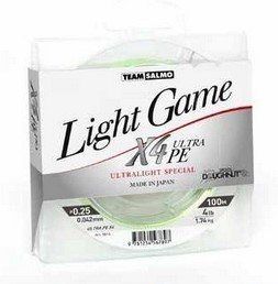 Шнур Salmo Team Salmo Light Game X4 Ultra PE 100 m 5014-004