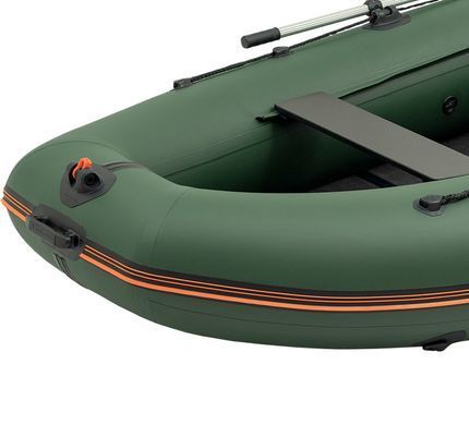 Надувная лодка Колибри КМ-280ДЛ (Kolibri KM-280DL) моторная килевая слань-книжка, зелёная