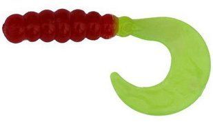 Силикон Big Bite Baits Fat Grub 2" Red/Chart. 10 шт (1838.01.92)