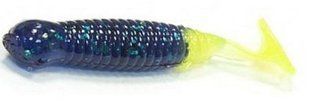 Силикон Big Bite Baits Paddle Tail Grub 3.25" Junebug/Chart 10 шт (1838.01.29)