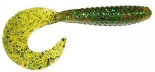 Силикон Big Bite Baits Fat Grub 3" Pumpkin Pepper Green 10 шт (1838.00.79)