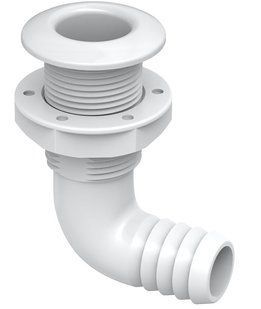 Сливной штуцер угловой Seaflo SFTH1 1-1/2&rdquo;, белый (SFTH1-1500-02)