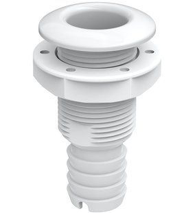 Сливной штуцер с обратным клапаном Seaflo SFTH1 1-1/4&rdquo;, PP+GF, белый (SFTH1-1250-01V)