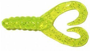 Силикон Big Bite Baits Twin Tail Grub 2" Chart Silver 10 шт