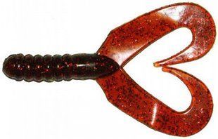 Силикон Big Bite Baits Twin Tail Grub 2" Motor Oil Fire 10 шт