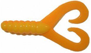 Силикон Big Bite Baits Twin Tail Grub 2" Orange/Yellow 10 шт