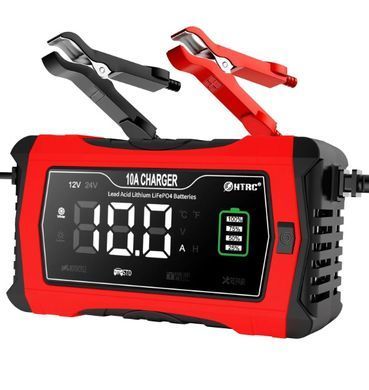 Зарядка HT-RC 10A 12V/24V Battery Charger Car Adaptive Fast Charging Lithium Lifepo4 Lead-Acid (HT-RC 10A RED) фото