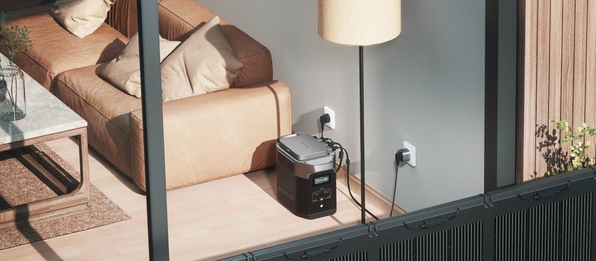 Комплект энергонезависимости EcoFlow PowerStream &ndash; микроинвертор 800W + зарядная станция Delta Pro + 2 x 400W стационарные солнечные панели