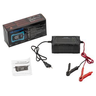 Зарядка HT-RC 10A 12V/24V Battery Charger Car Adaptive Fast Charging Lithium Lifepo4 Lead-Acid (HT-RC 10A BLACK)