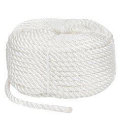 Веревка Polyester 3 strand rope 10 мм 30 м белая