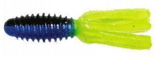 Силикон Big Bite Baits Slab Tube 1.75" Blk Blu/Chrt Shine 10 шт (1838.01.15)