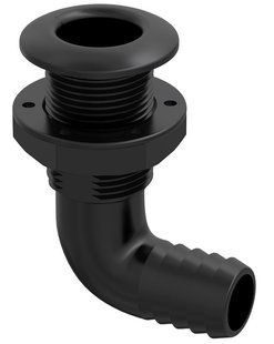 Сливной штуцер угловой Seaflo SFTH2 1-1/2&rdquo;, черный (SFTH2-1500-02)