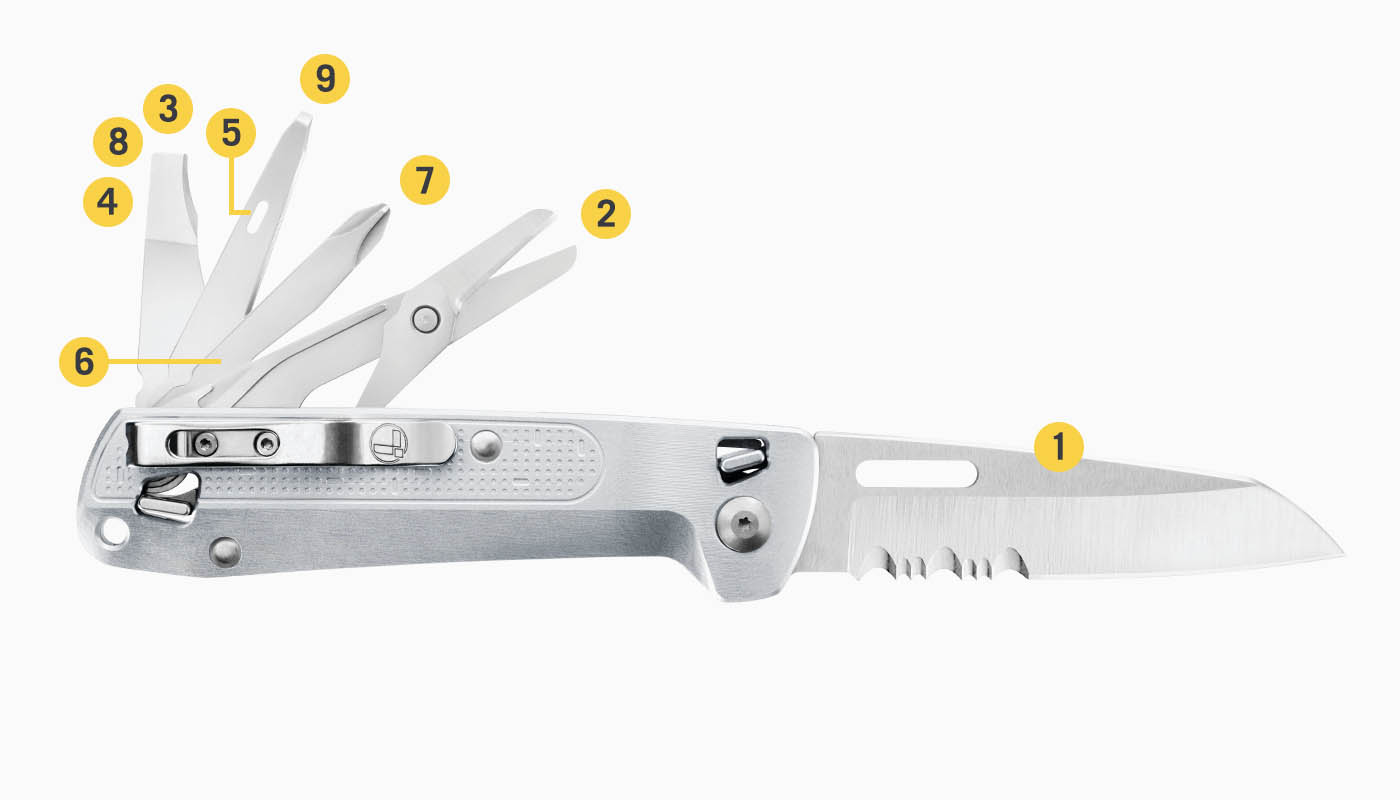 Многофункциональный нож 9 в 1 Leatherman Free K4x